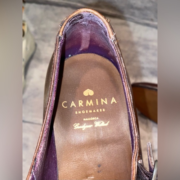 CARMINA Spain Inca Double Monk Straps Museum Brown Leather Dress Shoes 7.5 US - Picture 8 of 11